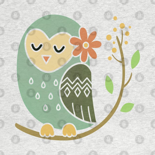 Owl on Branch by koolteas